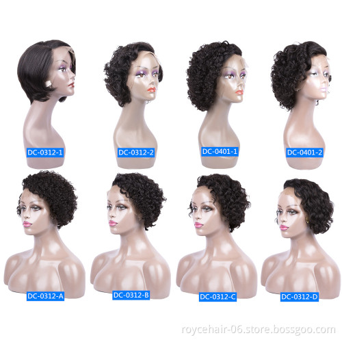 Swiss Lace Wig Making Supplies,Burmese Hair Wet and Wavy Full lace Front Curly Bob Wigs
